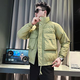 CF95-P138控178社会小伙立领棉衣外套潮流棉服男黑2，男装棉衣，电商A343