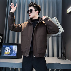 CF159-P138 控178 社会小伙店主风棉衣外套潮流棉服男棉袄 咖图片