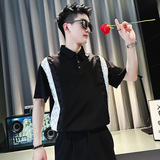 PL94-P58控78男潮青少年店主风小伙修身短袖polo衫白1，男装Polo衫，电商A343