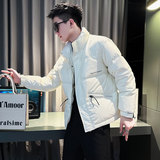 CF86-P148控198社会小伙立领ins棉衣外套潮流羽绒服男黑2，男装羽绒服，电商A343