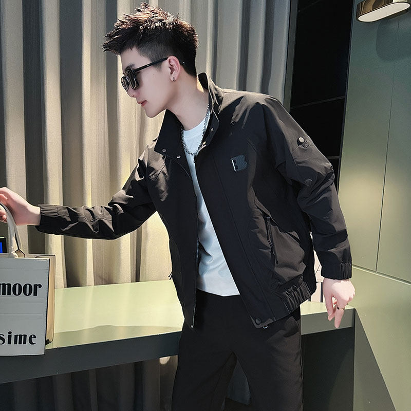 JK153-P98控138春季新款社会小伙潮夹克男外套绿2,男装夹克,电商A343