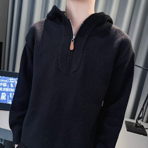MY204-P78 控108 社会小伙假两件毛衣打底男针织衫线衣 灰图片