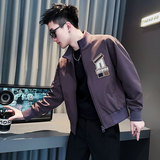 JK200-P98控138春季新款社会小伙潮店主风夹克男外套紫2，男装夹克，电商A343