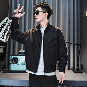 JK188-P98 控138 春季新款社会小伙潮店主风夹克男外套 黑1图片