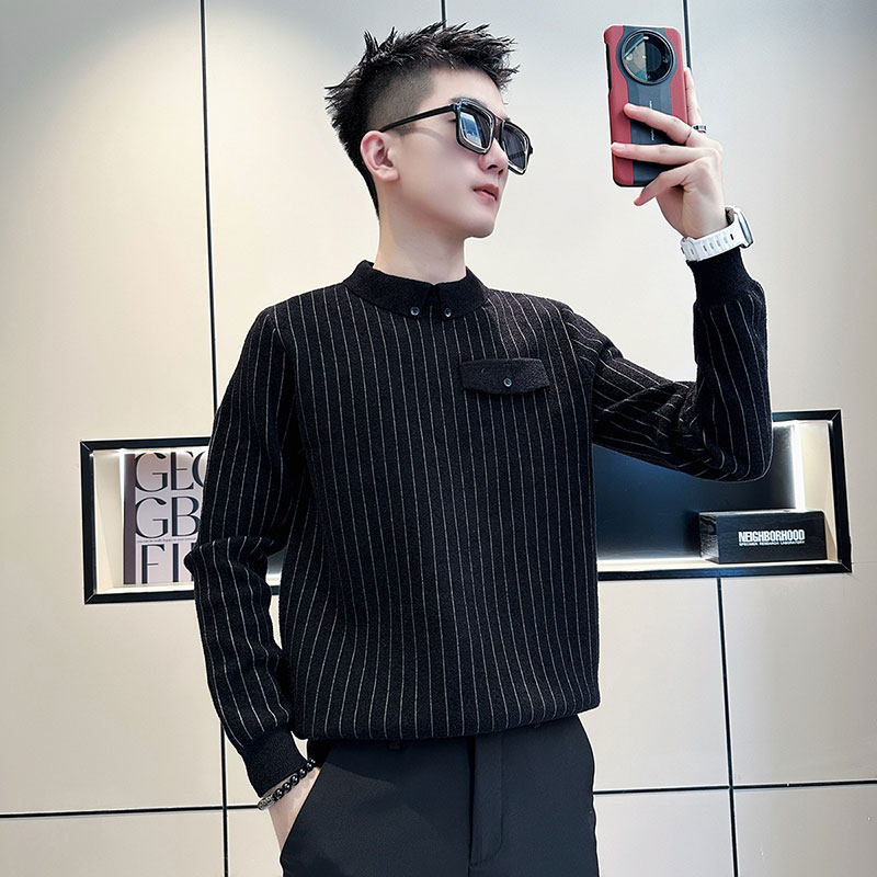 MY170-P68控98社会小伙毛衣潮流男针织衫线衣绿1,男装针织衫/毛衣,电商A343