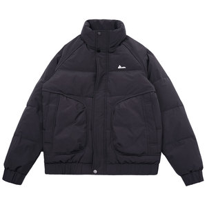 CF143-P138 控178 社会小伙店主风假两件棉衣外套潮流棉服男 咖图片