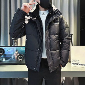 CF87-P148 控198 社会小伙假两件羽绒衣外套潮流羽绒服男 白3图片