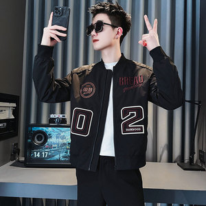 JK192-P98 控138 春季新款社会小伙潮店主风夹克男外套 黑1图片