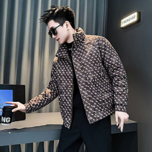 CF152-P138 控178 社会小伙花棉衣外套潮流棉服男棉袄 咖图片