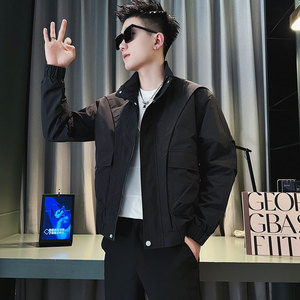 JK140-P98 控138 春季新款社会小伙潮夹克男外套 红1图片