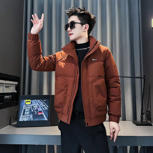 CF143-P138 控178 社会小伙店主风假两件棉衣外套潮流棉服男 黑图片