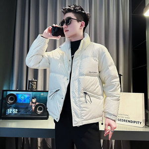 CF86-P148 控198 社会小伙立领ins棉衣外套潮流羽绒服男 黑1图片