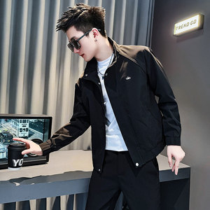 JK222-P98 控138 秋冬新款社会小伙店主风夹克男外套 黑图片
