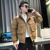 CF95-P138控178社会小伙立领棉衣外套潮流棉服男绿1，男装棉衣，电商A343