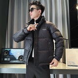 CF87-P148控198社会小伙假两件羽绒衣外套潮流羽绒服男白1，男装羽绒服，电商A343