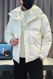CF87-P148控198社会小伙假两件羽绒衣外套潮流羽绒服男黑3，男装羽绒服，电商A343