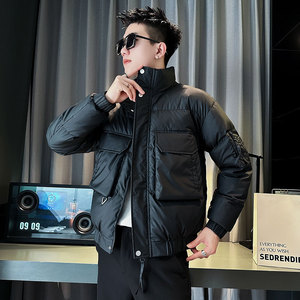 CF95-P138 控178 社会小伙立领棉衣外套潮流棉服男 黑2图片