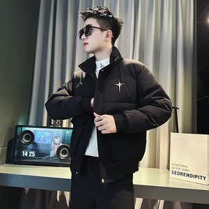 CF98-P138 控178 社会小伙立领棉衣外套潮流棉服男 黑1图片