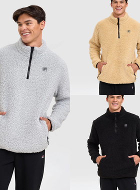 Morningoolala Men's Max Teddy Otr Zip澳洲半拉链羊羔毛抓绒衣