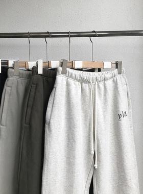 Morningoolala YLA裤王 秋冬薄绒运动休闲健身直筒长裤 男女同款
