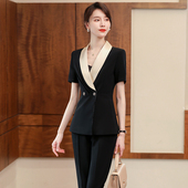薄款 女神范短袖 小西装 工作装 女夏季 商务通勤西服正装 ME职业套装