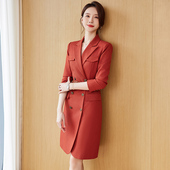 西装 职业女士主持人礼服裙子 裙修身 连衣裙女气质时尚 通勤职场西装