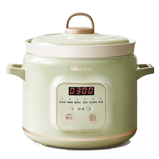 小熊电炖锅家用全自动煲汤锅小型快炖BB煮粥神器白瓷煲粥锅电炖盅
