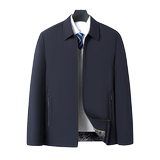 夹克男士加绒加厚秋冬爸爸装冬装外套棉衣中老年衣服6523-1P75，男装夹克，星座1010A-1