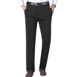 春秋四季款弹力裤中老年休闲直筒高腰免烫修身商务西裤8652P30，男装休闲裤，星座1010A-1