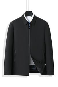 男士鹅绒轻薄羽绒服爸爸秋冬中老年人可脱卸内胆夹克男23296P160图片