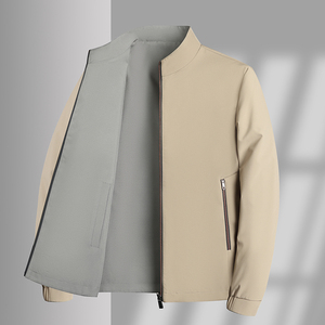 双面可穿夹克外套男春季商务休闲立领上衣2596P45，男装夹克，星座1010A-1