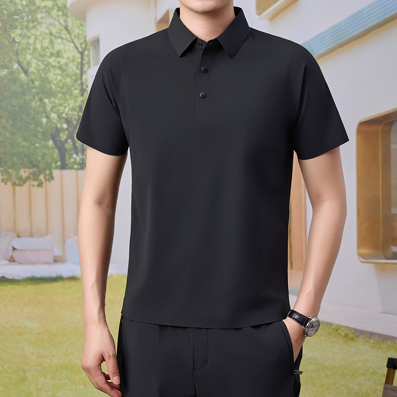 轻奢商务休闲运动POLO上衣长裤两件套装夏冰丝T恤中年5955P115,男装休闲套装,星座1010A-1