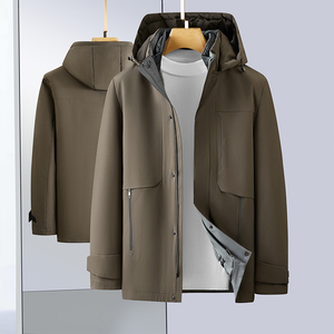 中老年人商务爸爸冬装加绒加厚男外套可卸内胆鹅绒羽绒服3037P258,男装羽绒服,星座1010A-1