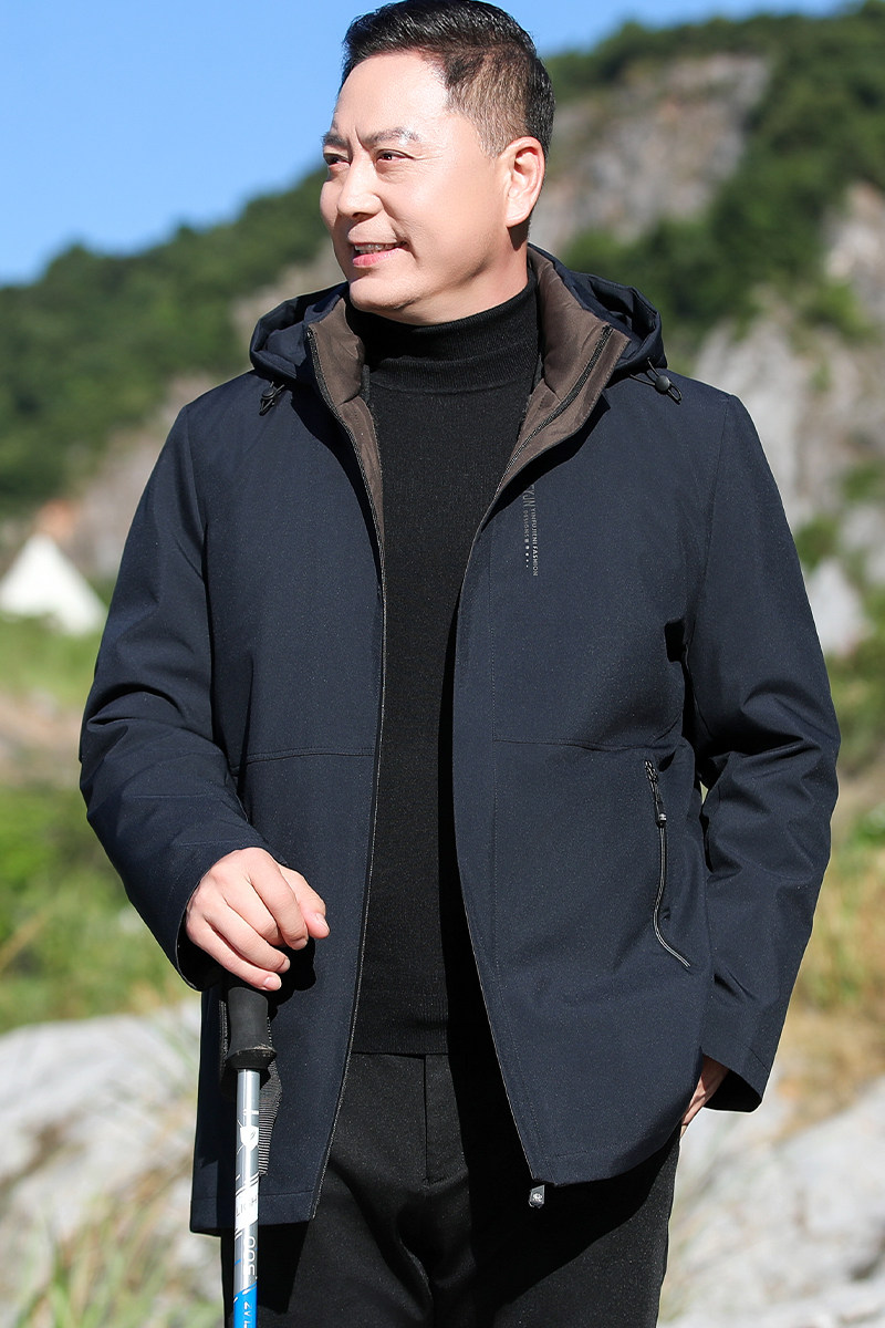 中老年冬装保暖外套男加绒加厚棉衣可拆卸内胆爸爸棉服M2080P115,男装棉衣,星座1010A-1