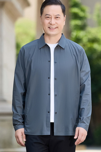 中老年男士防晒夹克爸爸装夏季休闲宽松外套爷爷皮肤衣服5801P90图片