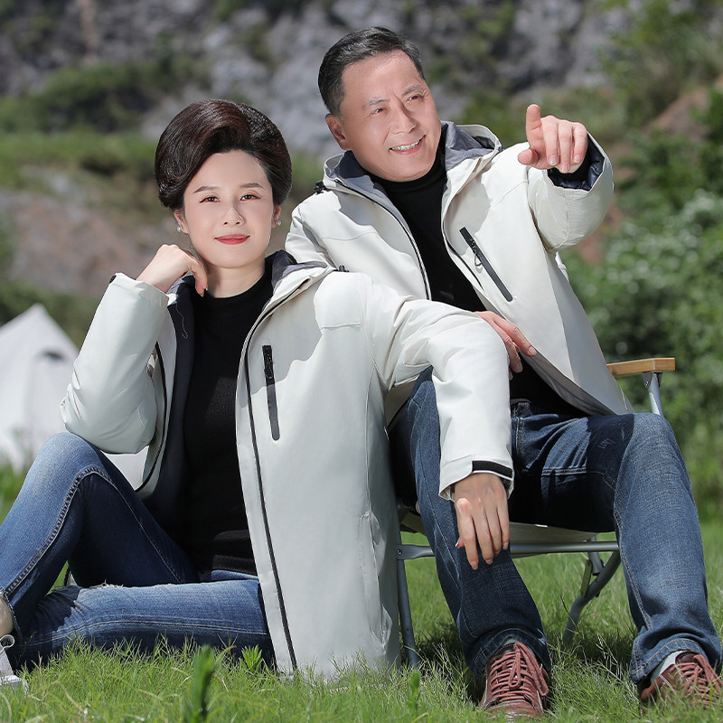 冲锋衣男秋冬季户外连帽夹克棉衣外套防寒登山服女爸爸装8826P70,男装棉衣,星座1010A-1