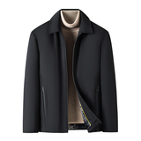 爸爸冬装加绒加厚行政夹克男上中老年人男士保暖外套男6523-1P75，男装夹克，星座1010A-1