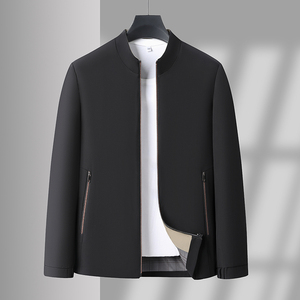 秋季中年男士立领夹克衫休闲中老年人春秋薄款爸爸装外套B06P45，男装夹克，星座1010A-1