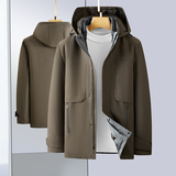 鹅绒服男士冬季加绒加厚可脱卸金丝绒内胆羽绒服爸爸装3038P258，男装羽绒服，星座1010A-1