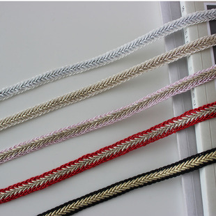 cottonTime 饰绳带花边 1cm 5色金丝织带DIY小香风外套包包镶边装