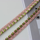帽辅料 Dried 鞋 Rose cottontim 2.5cm小流苏混色须须花边优质服装