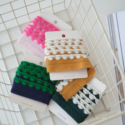 cottontime 贝壳边辅料花边 爆款彩色刺绣包边带3cm多色涤棉混织