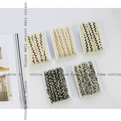 cotton Time 2厘米爆款双条绒小香风织带 丝绒编织辅料镶边