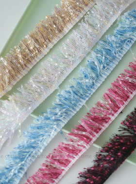 cottontime 4cm 流苏睫毛花边 多色须边织带手工服装装饰须须辅料