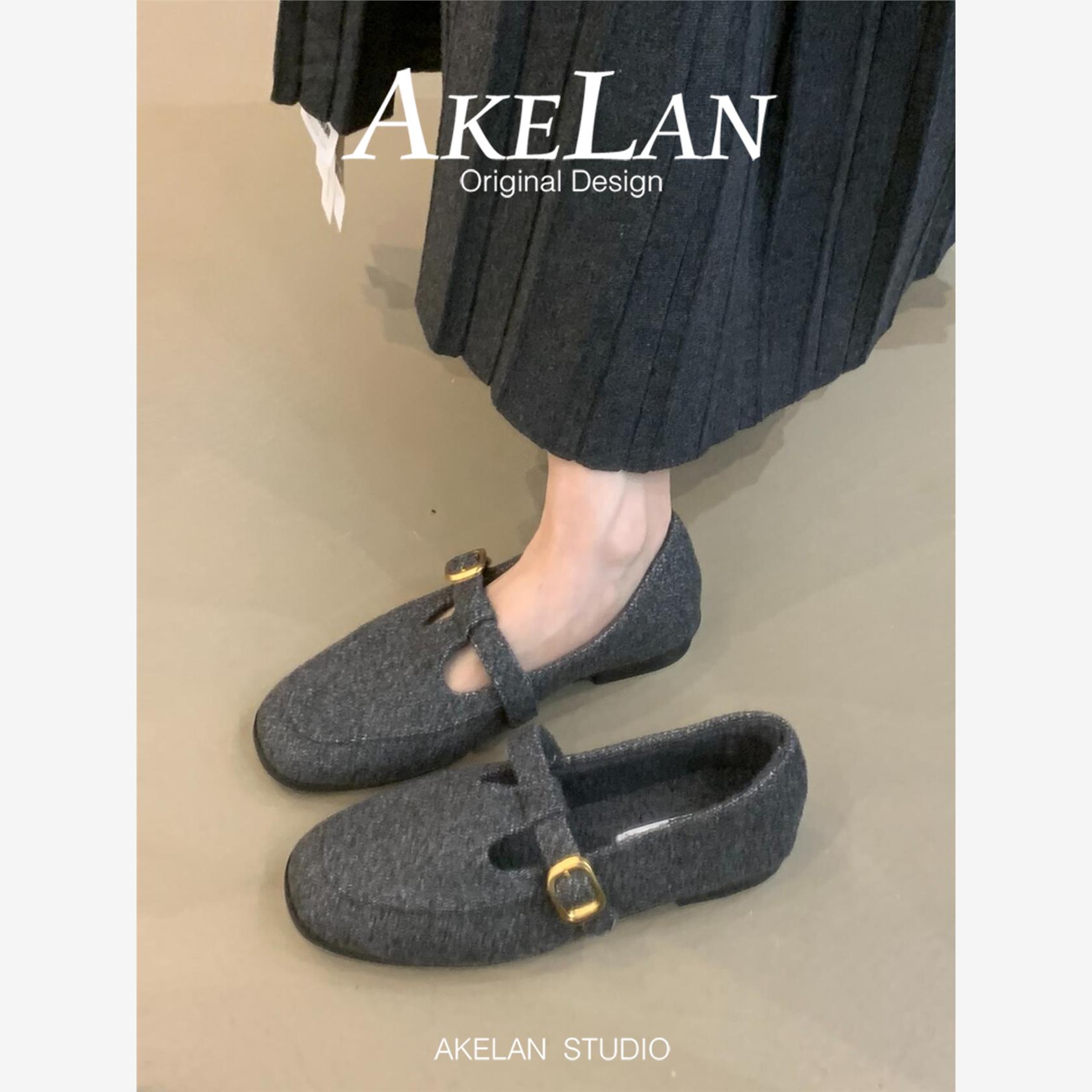 羊皮版~法式覆古毛毛鞋女