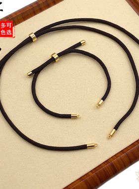 半成品天珠黄金情侣锁骨链