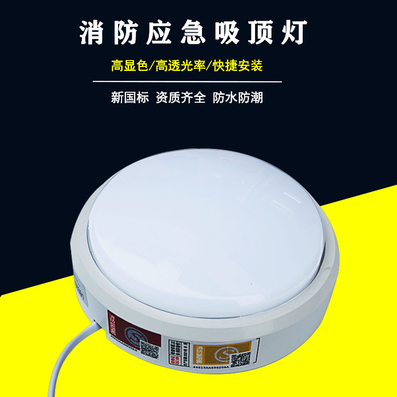 A型智能集中电源集中控制消防应急照明吸顶灯DC24V36V感应灯具