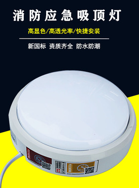 A型凯雷德智能集中电源控制消防应急照明吸顶灯DC24V36V感应灯具