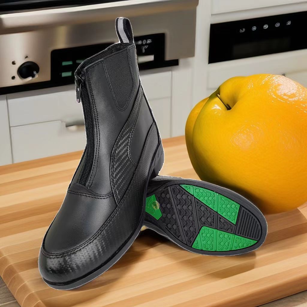 头层牛皮骑马靴马术炭纤维男