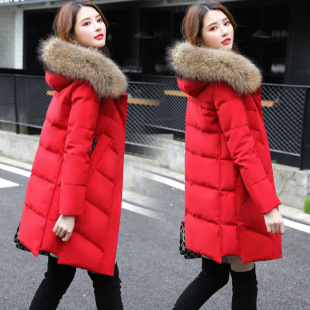 加厚宽松大码 韩版 冬外套保暖 羽绒服2023新款 女士中长款